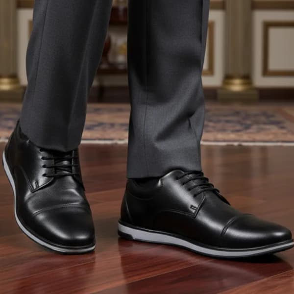 Sapato Masculino Oxford Casual Sapato Social Derby Moderno Confortável Atemporal Antiderrapante Elegante Estiloso