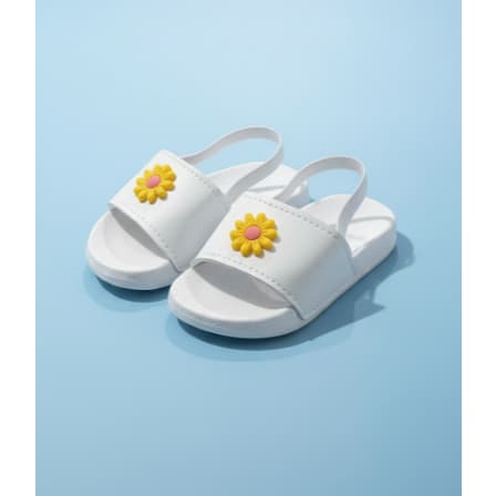 Chinelo Sandália Slide bebê infantil  FLOR  Feminino com elástico do 16 ao 25