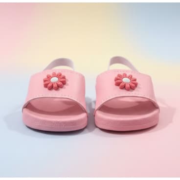 Chinelo Sandália Slide bebê infantil  FLOR  Feminino com elástico