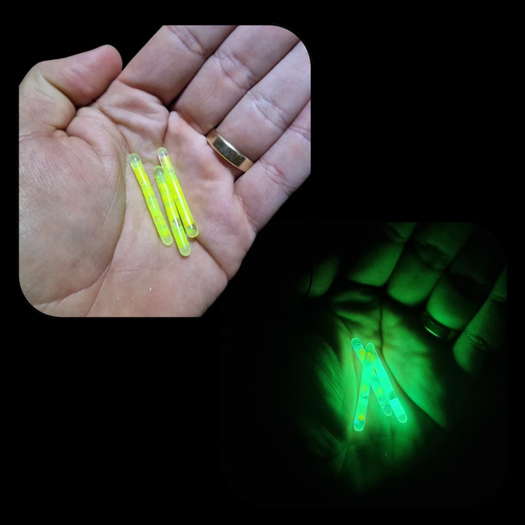 100 Bastão Luminoso Luz Kit P Boia Vara Linha Pesca Noturna Anzol Tucunaré Dourado Carretilha Traira