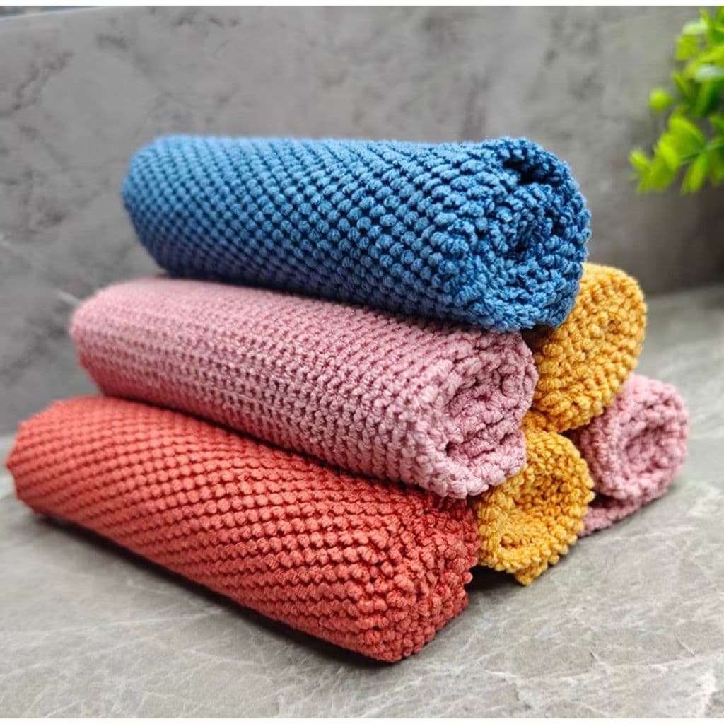 Kit Panos Material Poliéster Microfibra Flanela Multiuso 30cmx30cm