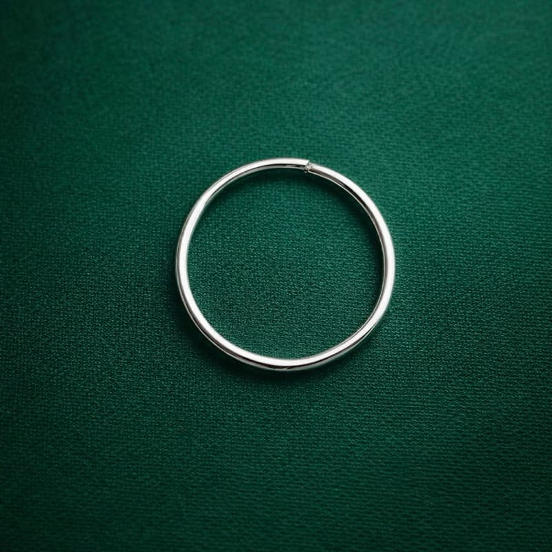Piercing Argola para Nariz em Prata 925 Legítima Fake Feminino Delicado