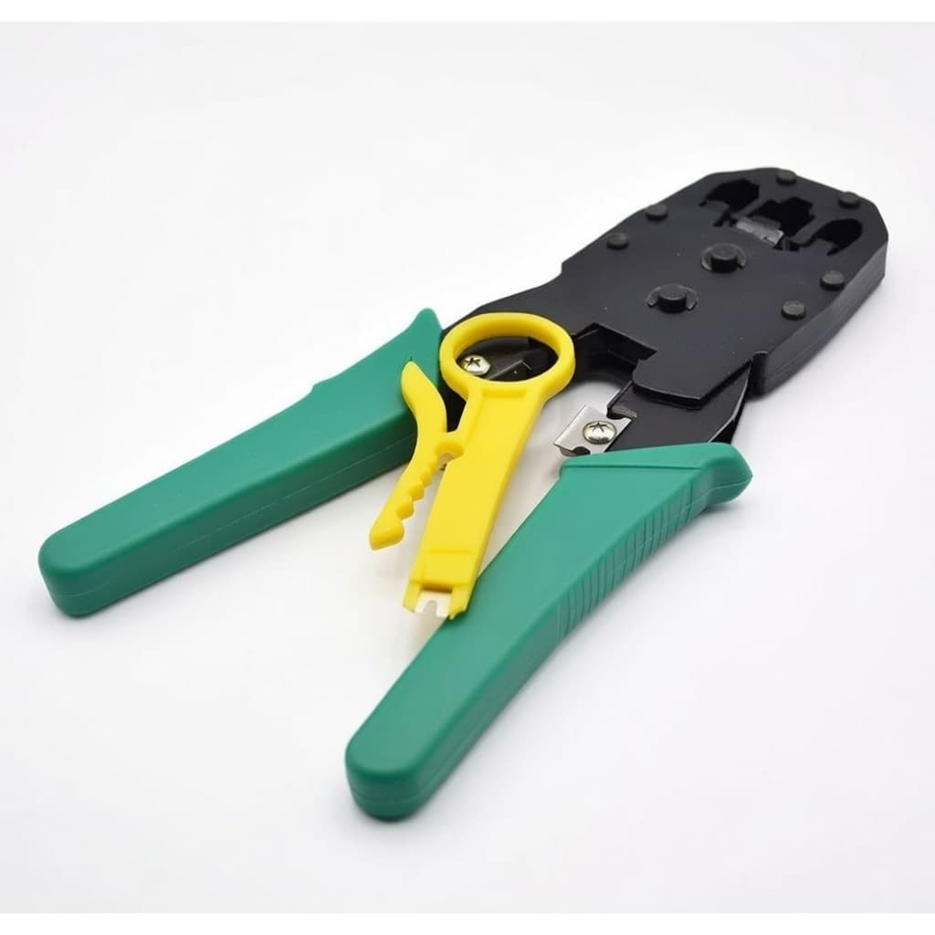 Alicate de Crimpagem Profissional RJ45 RJ12 RJ11 – Crimpa, Corta e Decapa Cabos de Rede e Telefone