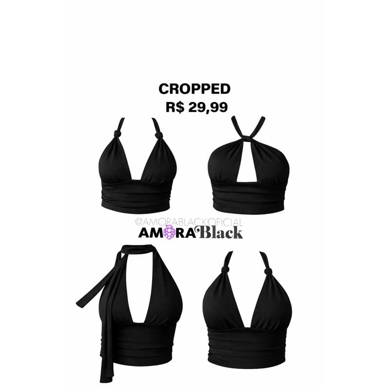 Cropped Feminino Multiforme Suplex Decote Gringo Moda Verão Tend