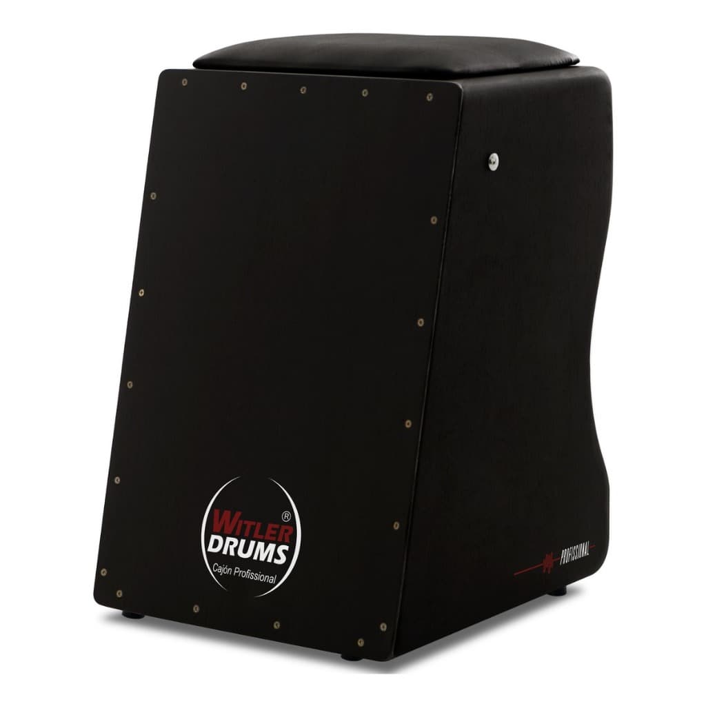 CAJON TRADICIONAL ACUSTICO PRETO | PRETO - KIT (MA)