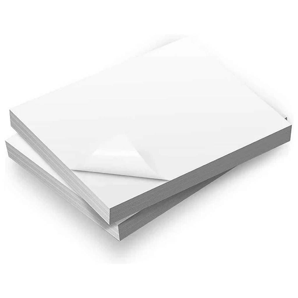 Papel Adesivo Fosco 180g A4 20 Folhas ideal para impressora jato de tinta e a laser não Mancha