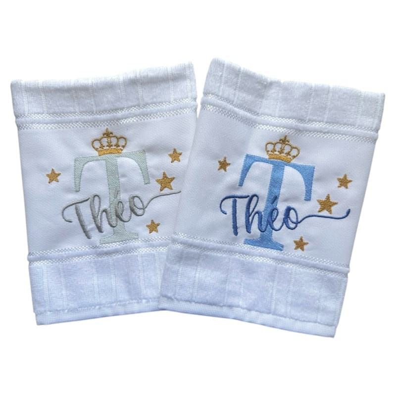 kit 2 toalhas Lavabo - Personalizado Bordado Inicial e Nome
