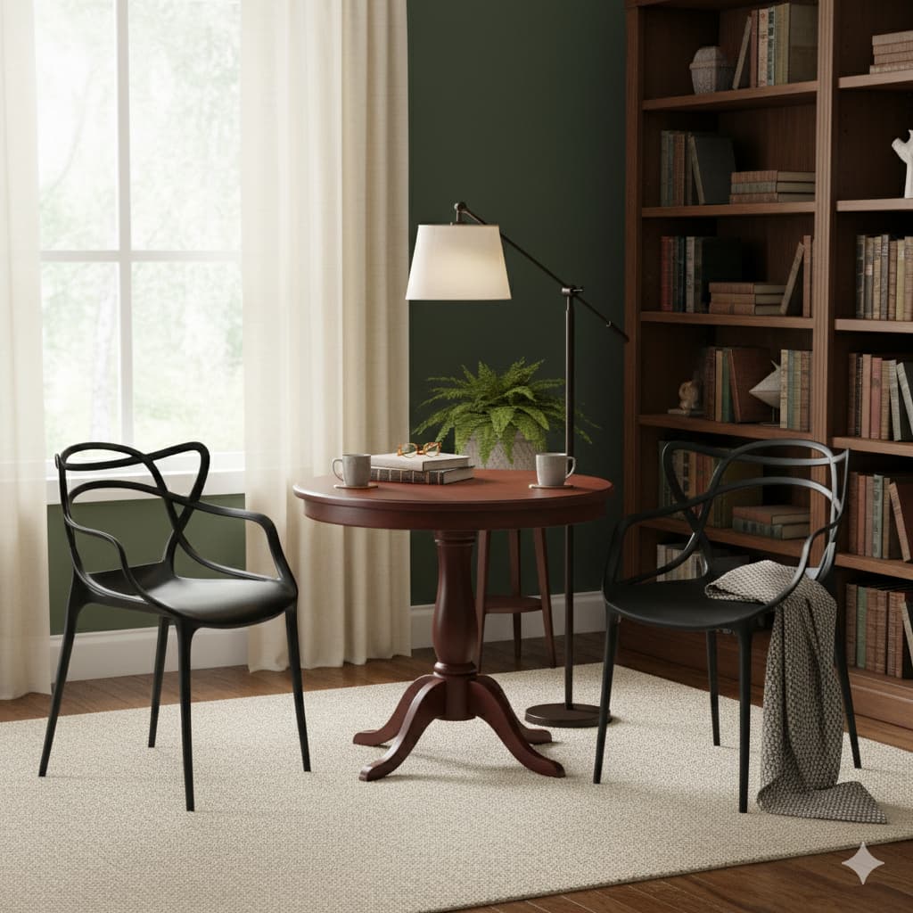 Conjunto 2 Cadeiras Allegra Empilháveis para Sala de Jantar e Cozinha - Seat&co
