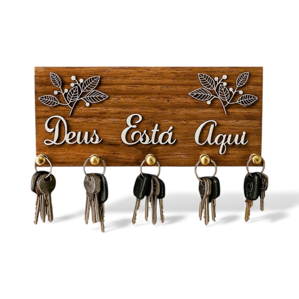 Porta Chaves De Parede Organizador De Chaves De Madeira