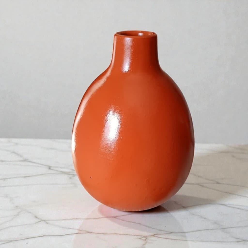 Vaso Floreira Redondo Round Orgânico em cerâmica Terracota ondulado decorativo decoração de interiores