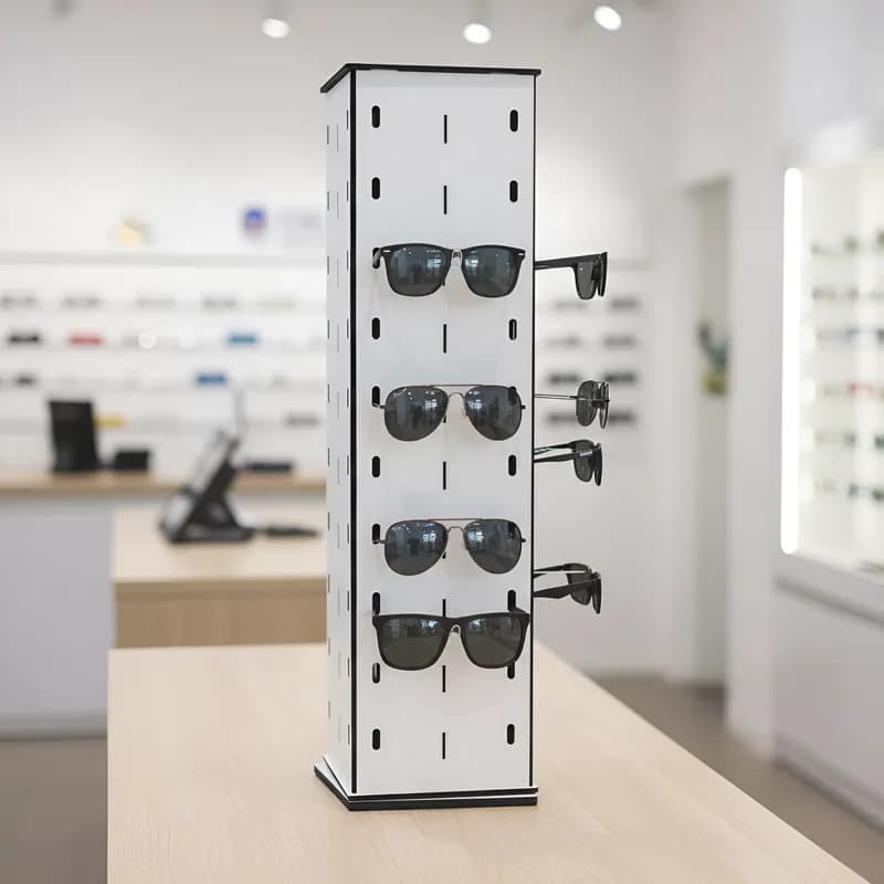 Expositor Giratório De Óculos Para 40 Óculos Mdf Branco