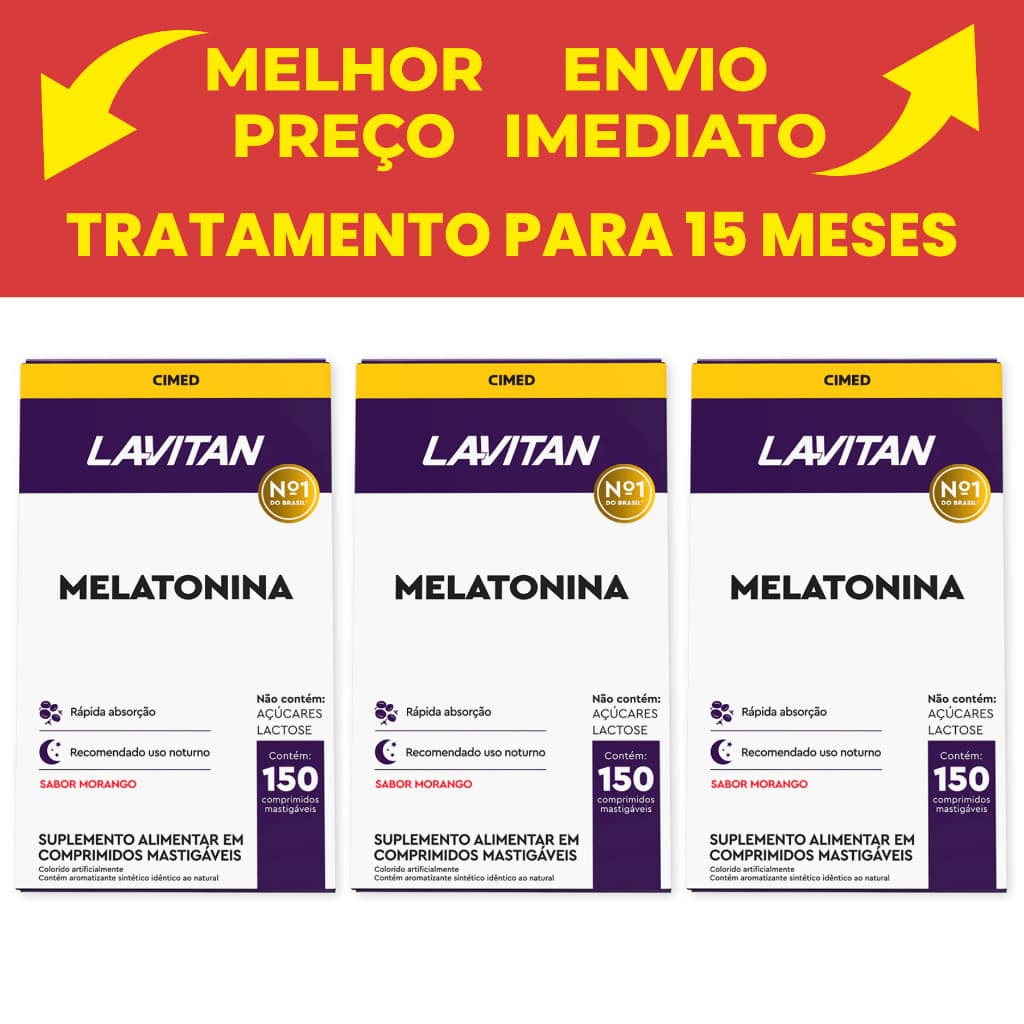Kit Com Morango Lavitan 3 Melatonina de- CIMED