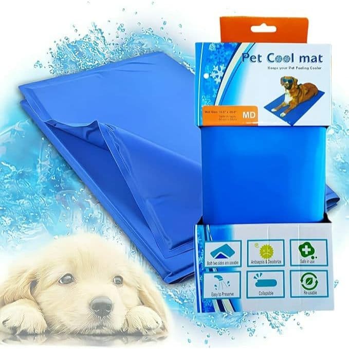 Tapete Gelado para Pets - Refrescante e Confortável, Impermeável e Fácil de Limpar (Médio 50x65)