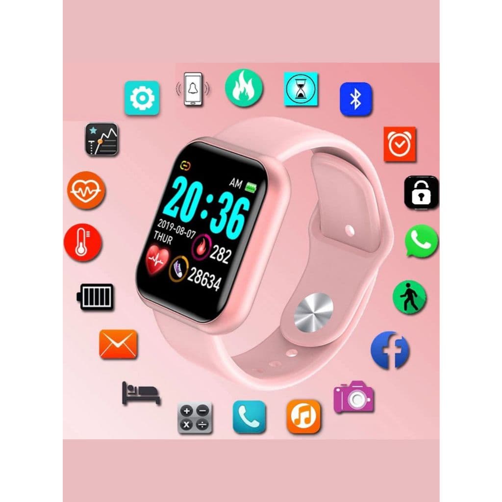 Relógio Inteligente D20 Y68 Bluetooth Esportivo Android e IOS Smartwatch Coloca Foto Na Tela
