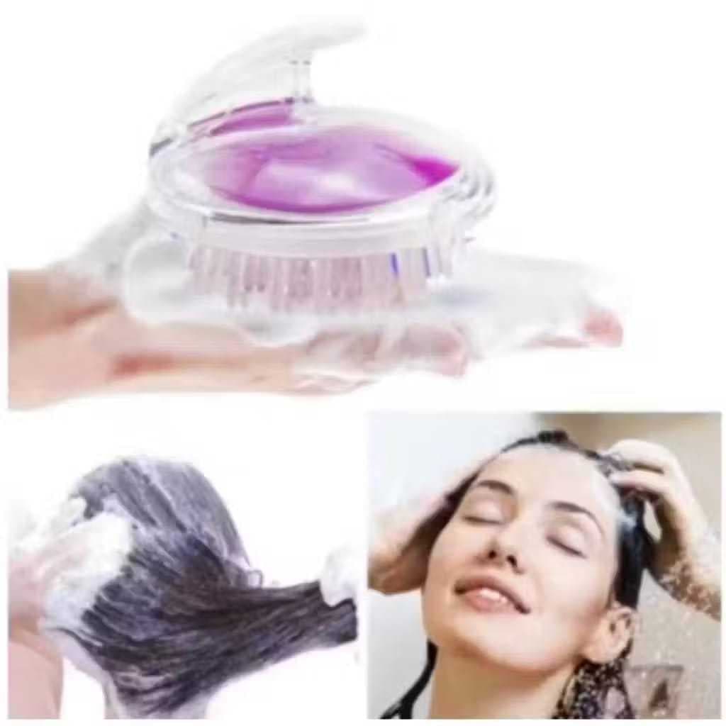 Escova de Lavar Cabelo em Silicone | Crescimento Capilar, Anti-Quebra e Massageador de Couro Cabeludo