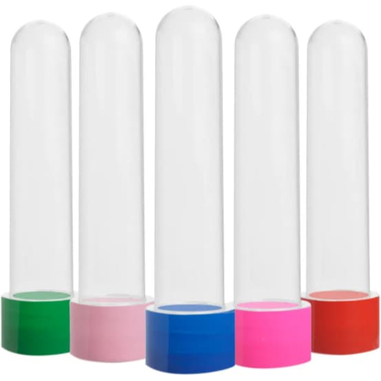 KIT COM 10 TUBETES LEMBRANCINHA 13CM ACRÍLICO - PARA DECORAÇÃO, FESTA E OUTROS