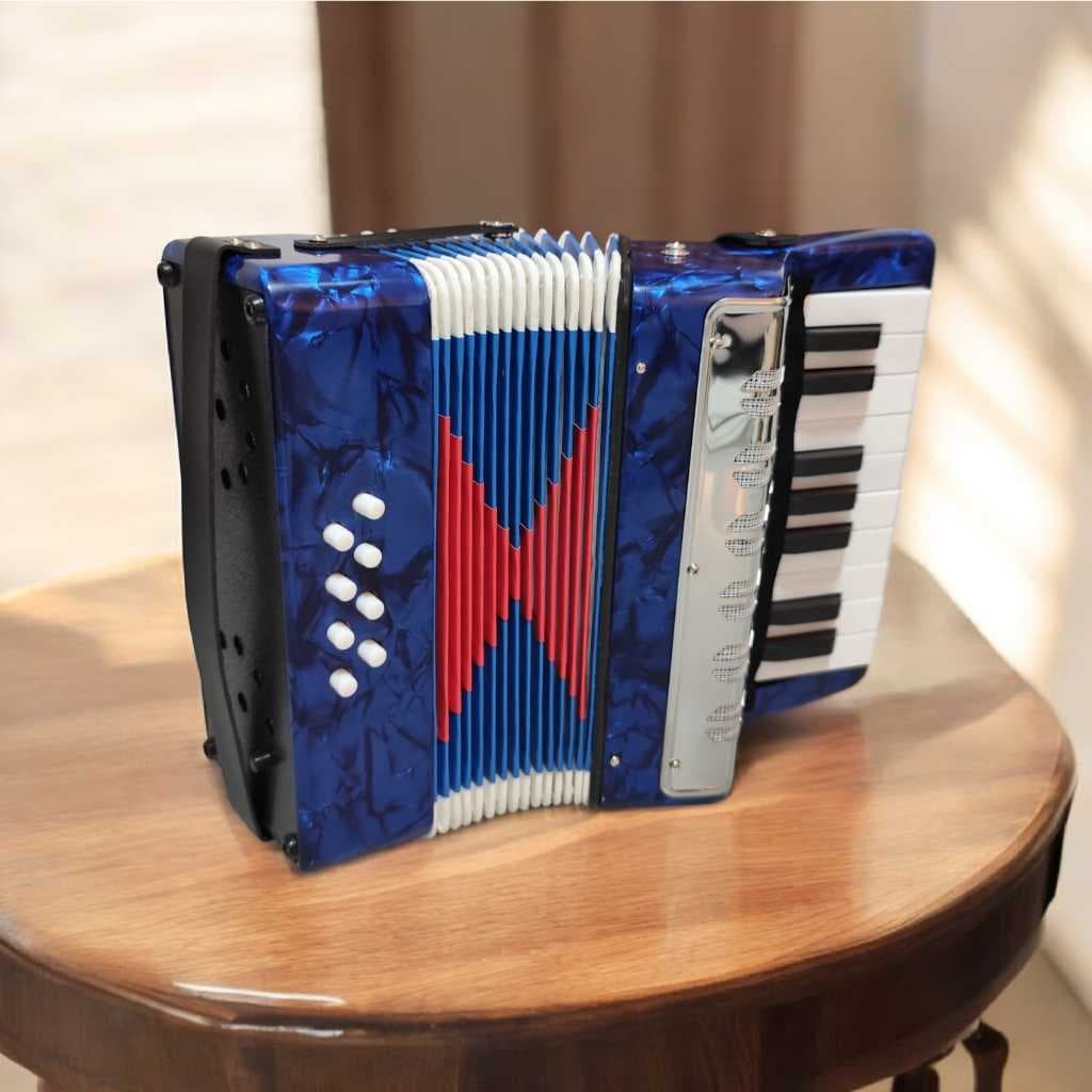 Brinquedo Acordeão Infantil, Sanfona Musical, 17 Teclas, 8 Baixos