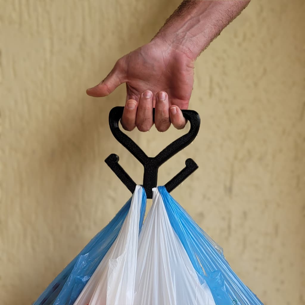 Alça Porta Sacola Ergonômico Carregador de Sacola Suporte para Carregar Sacolas Compras Supermercado