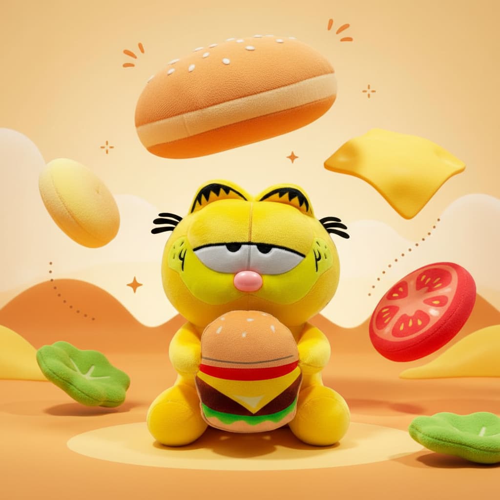 Pelúcia Gato Garfield 22cm Lanches - 4 Modelos Escolha O Seu