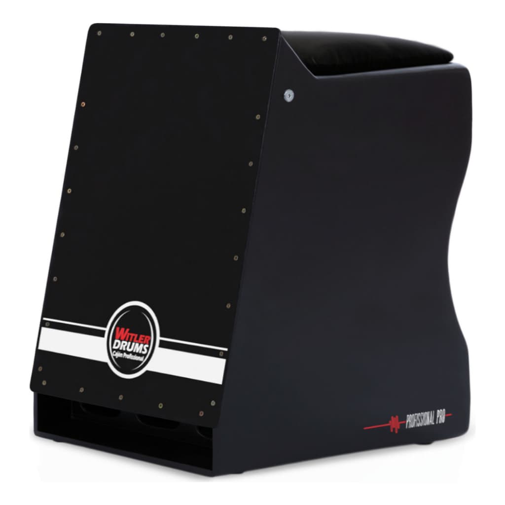 CAJÓN ESTENDIDO PRO INCLINADO ACÚSTICO | KIT | PRETO