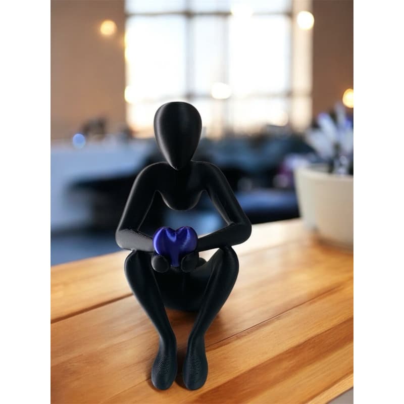 Estátua pensador minimalista
