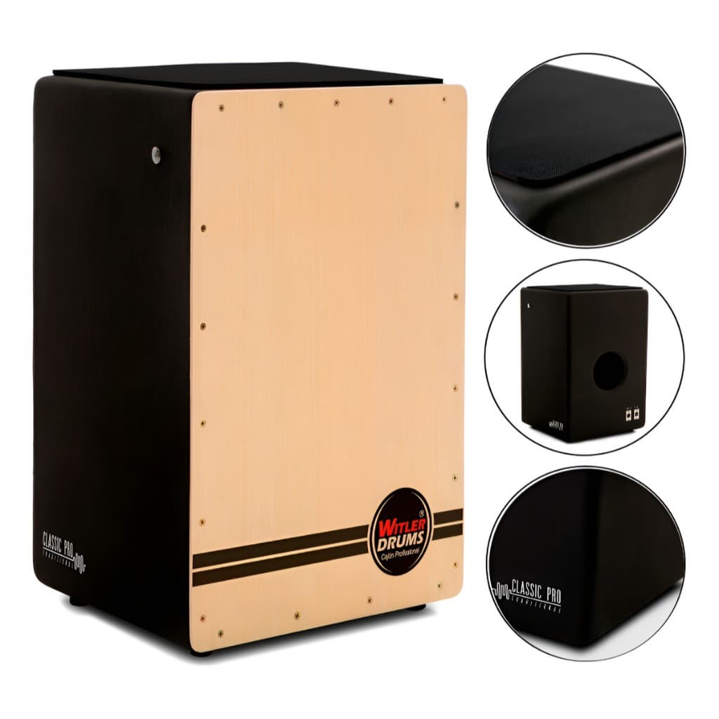 CAJON RETO ELETRICO  PRETO | NATURAL - KIT (MA).