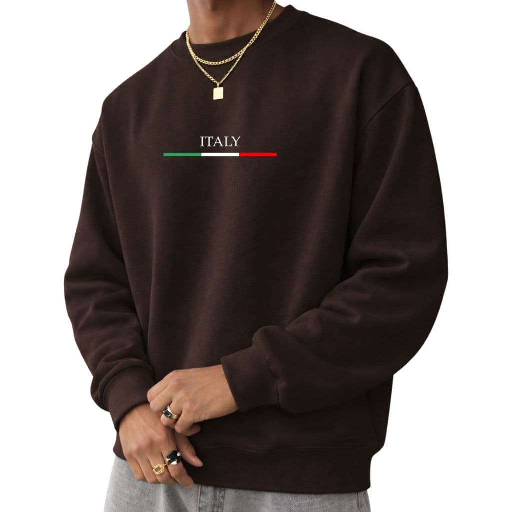 Moletom Masculino Algodão Blusa De Frio Italy Casaco Gola Redonda Oferta Envio IMediato