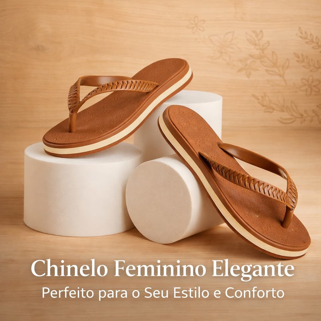 Chinelo Feminino Confortável e Leve Ideal para Praia e Verão