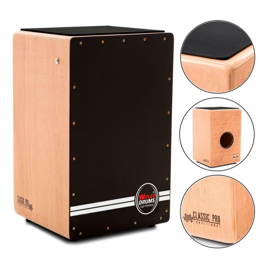 CAJON RETO ELETRICO  NATURAL | PRETO - KIT (MA).