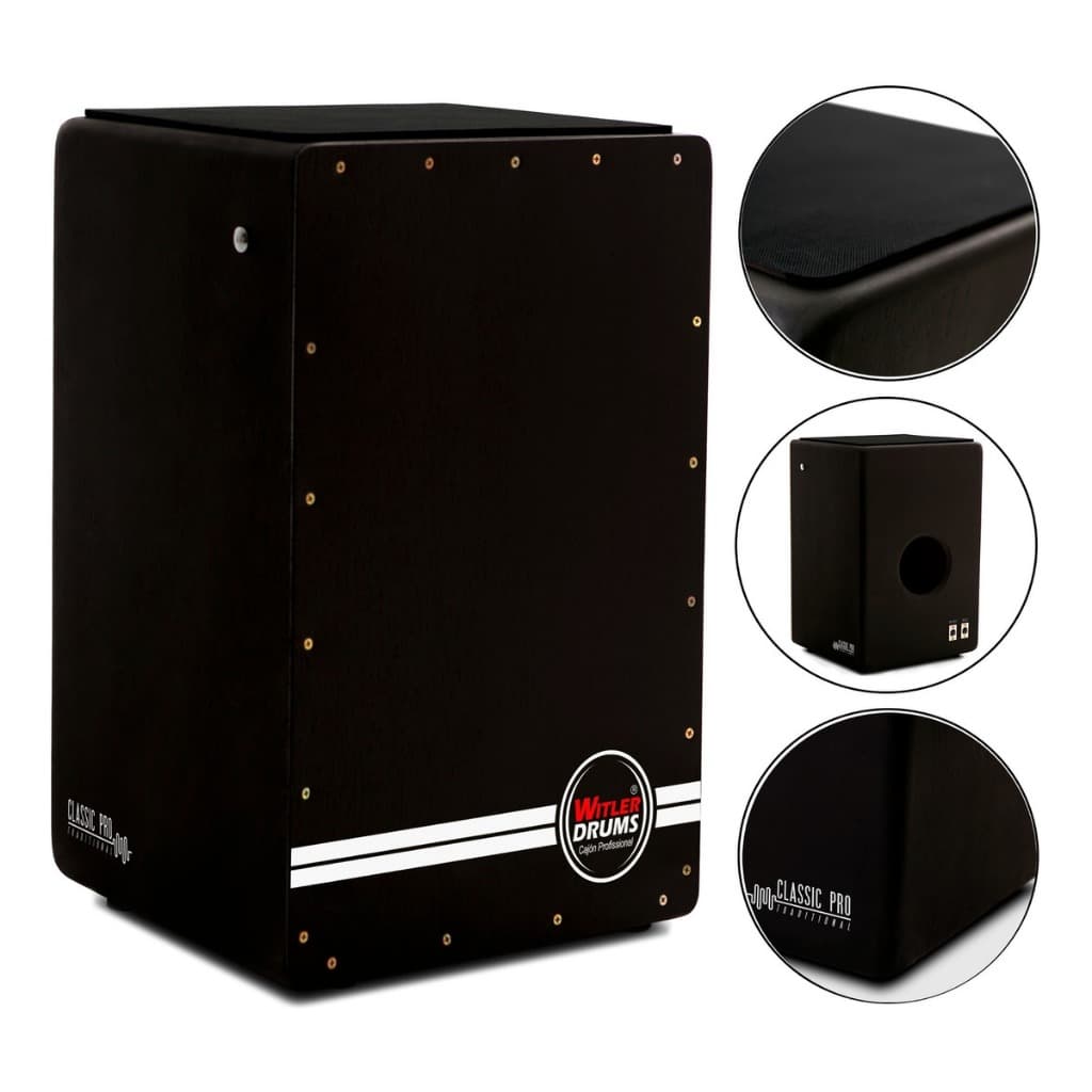 CAJON RETO ELETRICO  PRETO | PRETO - KIT (MA).