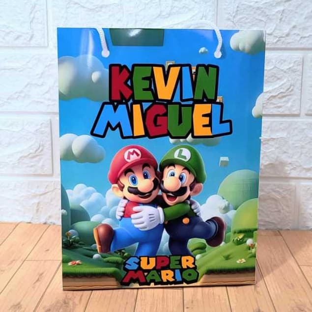Sacolinha Personalizada - SUPER MARIO BROS- Sacolinha Surpresa | Lembrancinha Festa | Pegue e Monte.