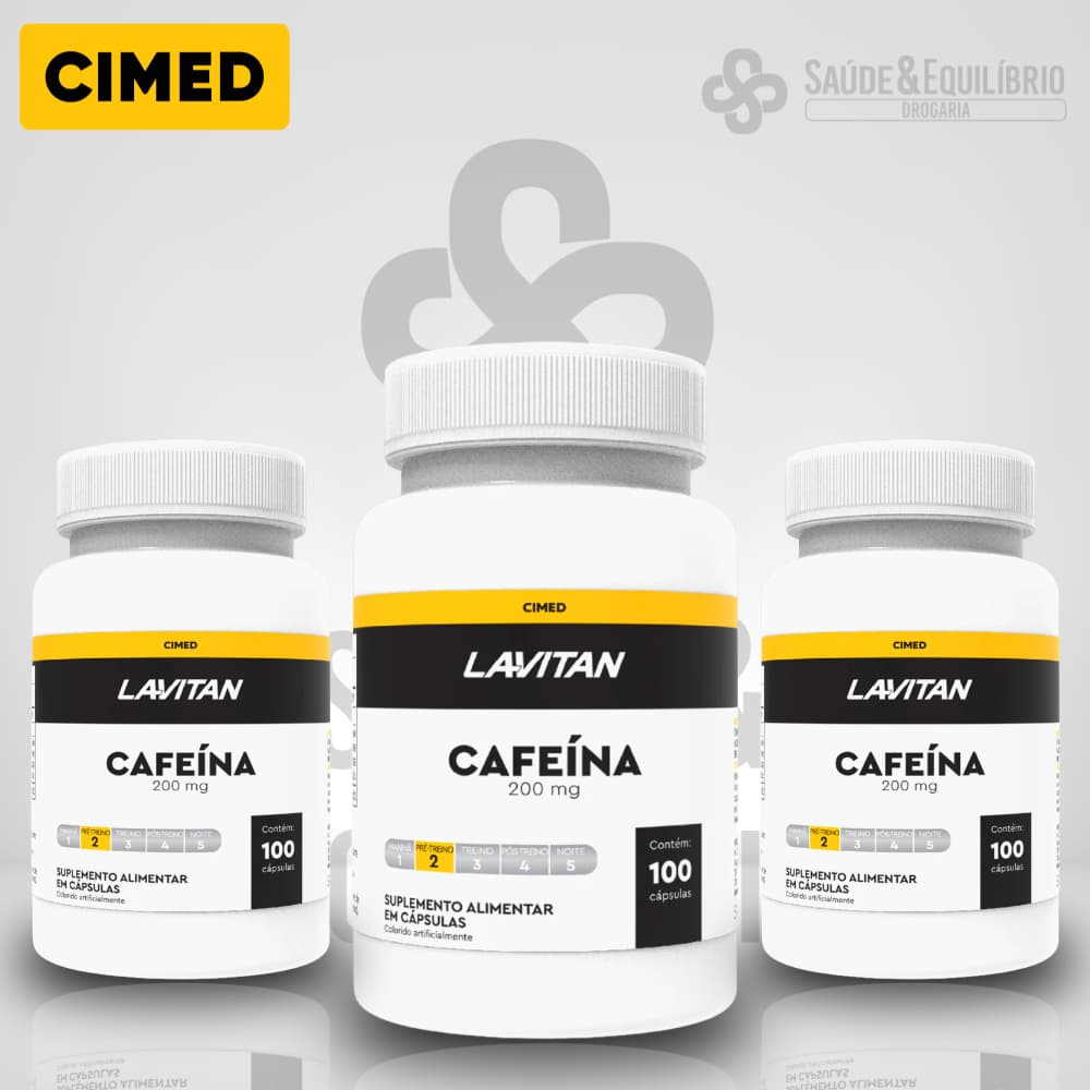 Lavitan Cafeína Foco e Desempenho Físico e Mental 100 Cápsulas Cimed