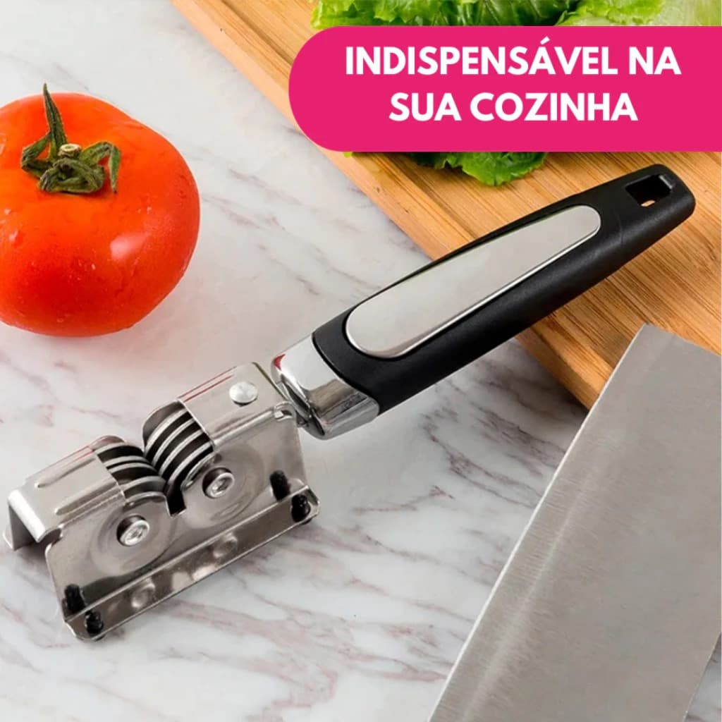 Promoção ! Kit Afiador de Facas com 3 Estágios para Afiação Profissional