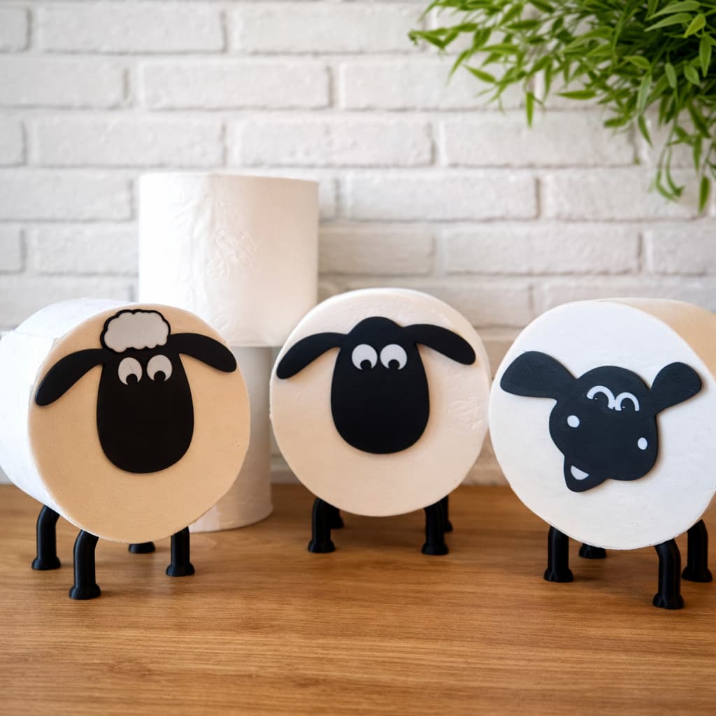 Porta Papel Higiênico Ovelha Decorativo Suporte Criativo para Banheiro  Porta Papel Divertido Moderno