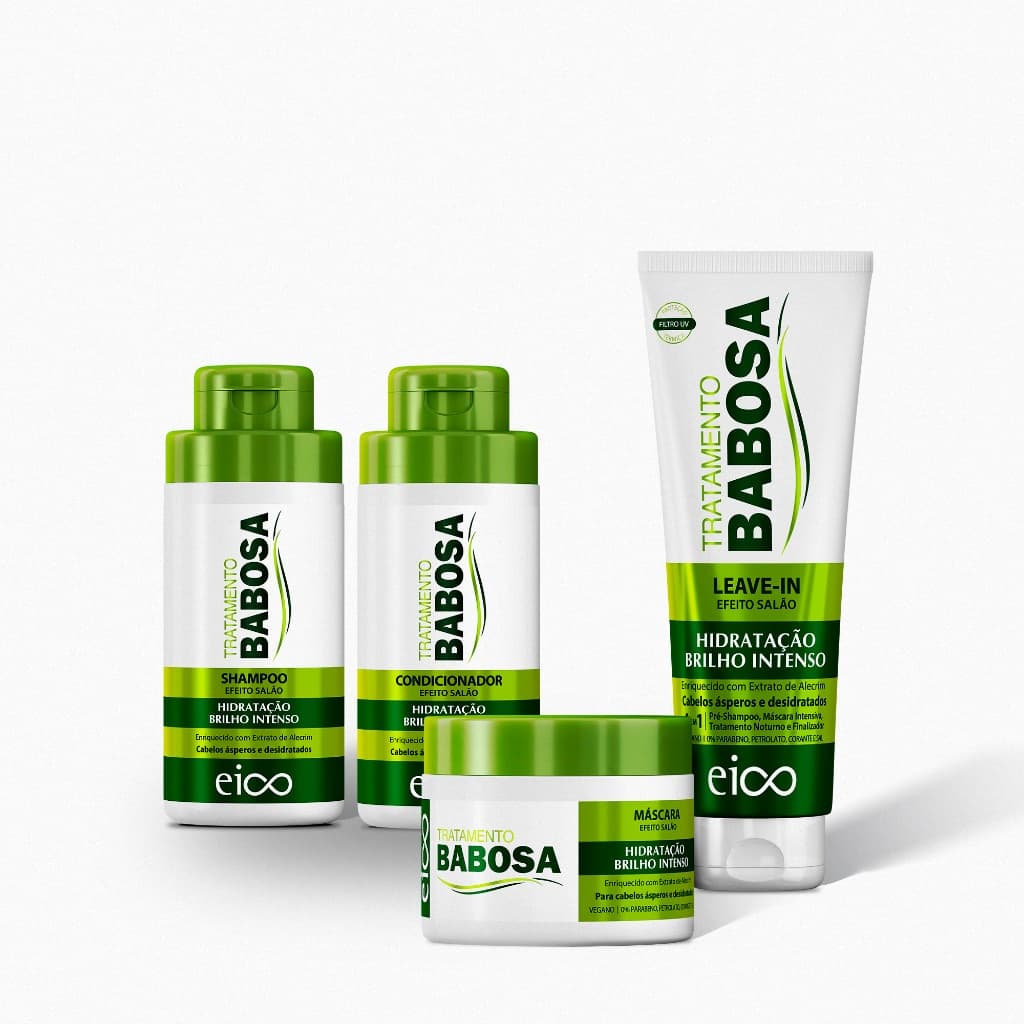 Kit Completo Babosa Hidratação e Brilho - Eico 4 Produtos