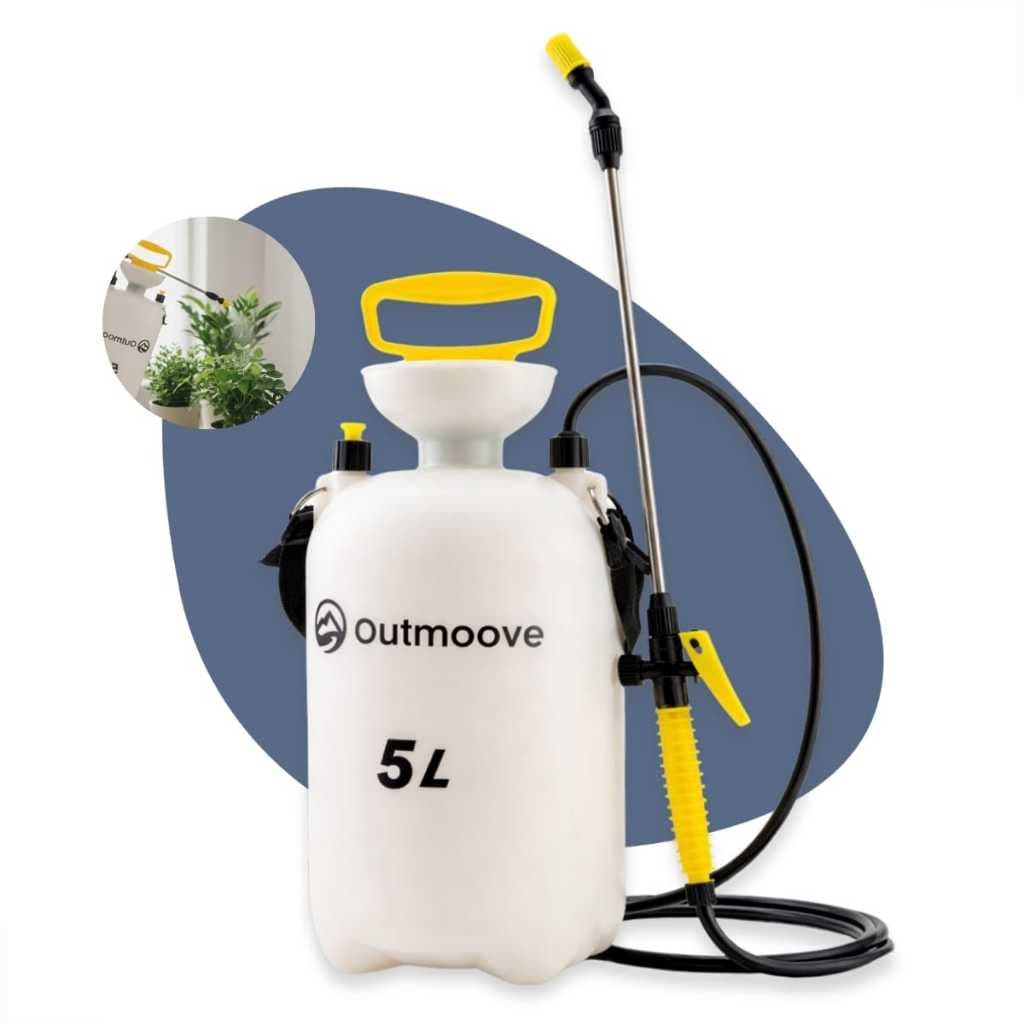 Pulverizador Manual 5 Litros Borrifador Alta Pressão Jardim Plantas Pulverização Inseticida Limpeza Bico Ajustável