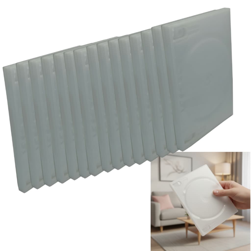 Caixa Para Dvd - Box Estojo Porta 1 DVD - Kit Com 15 Peças