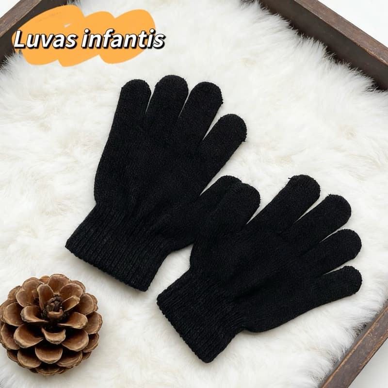 Luvas de inverno infantis - quentes e confortáveis ​​ao toque Indicado para crianças de 2 a 8 anos