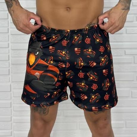 Pijama Samba Canção Short Bermuda Estampada Time Carioca Moda Masculina Para Dormir