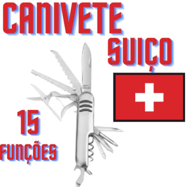 Canivete Suiço de metal com 15 Funções - Multifuncional, Dobravél De Aço Inoxidável para Acampamentos Camping