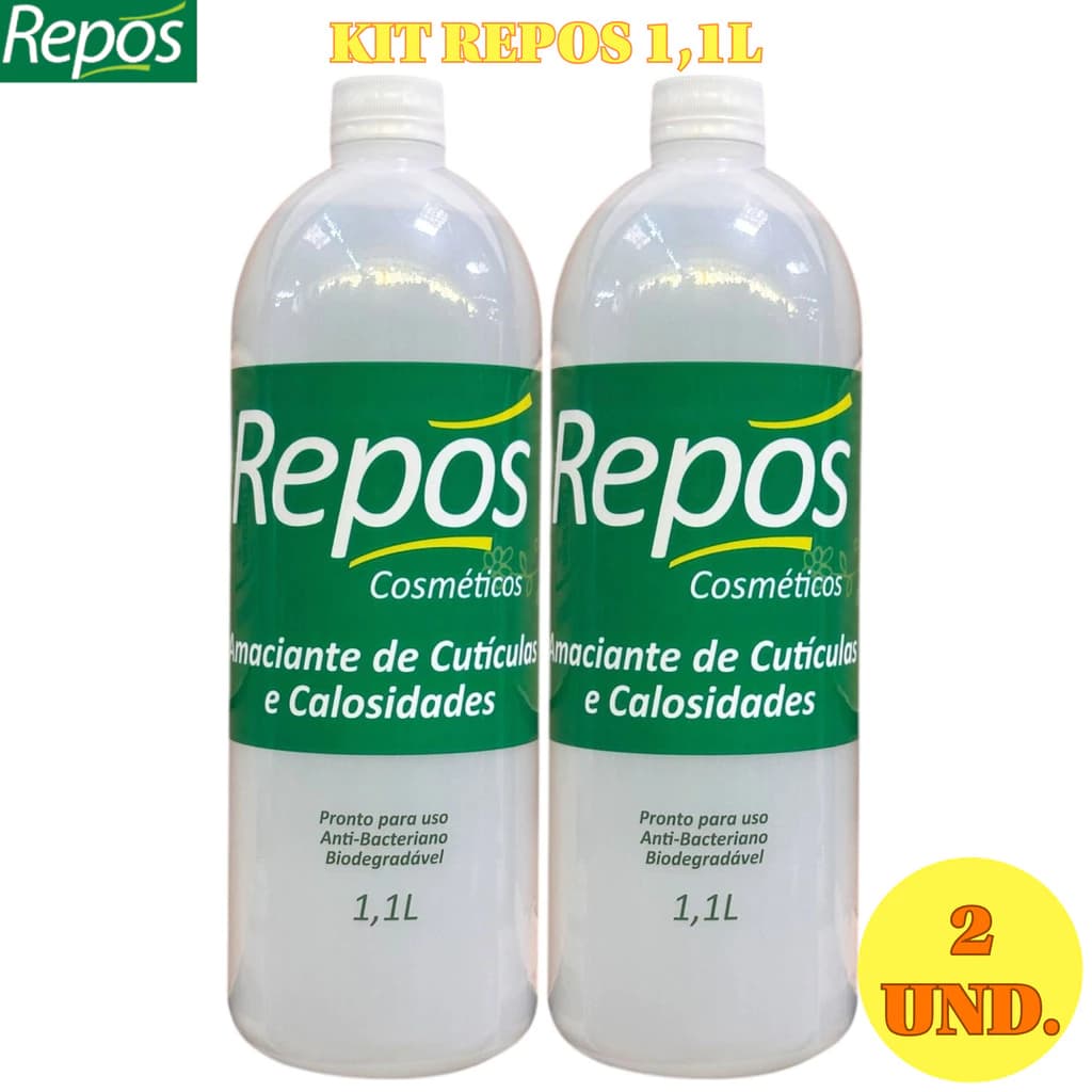 Kit com 2und Repos Amaciante de Cutícula 1L Maciez Absoluta