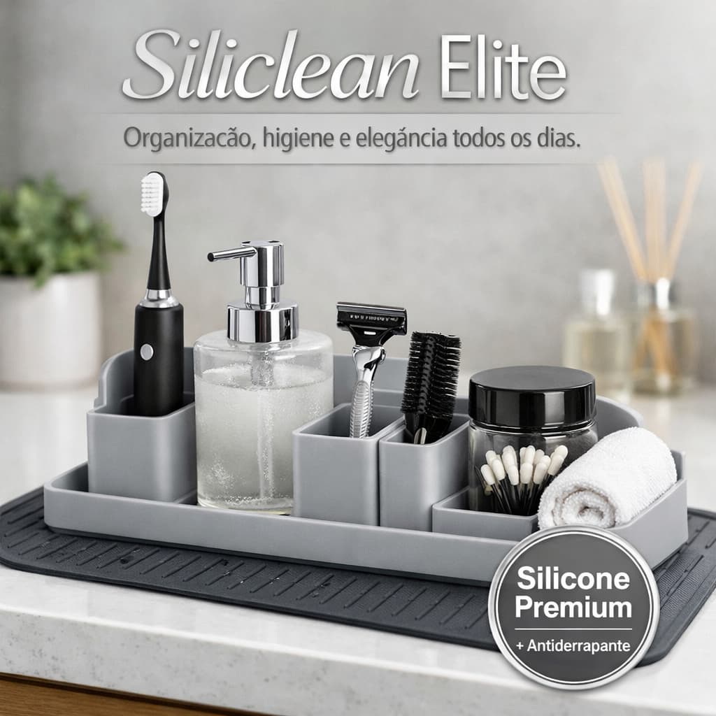 Tapete Escorredor Louça Prato Copo Talheres Cozinha Siliclean Elite