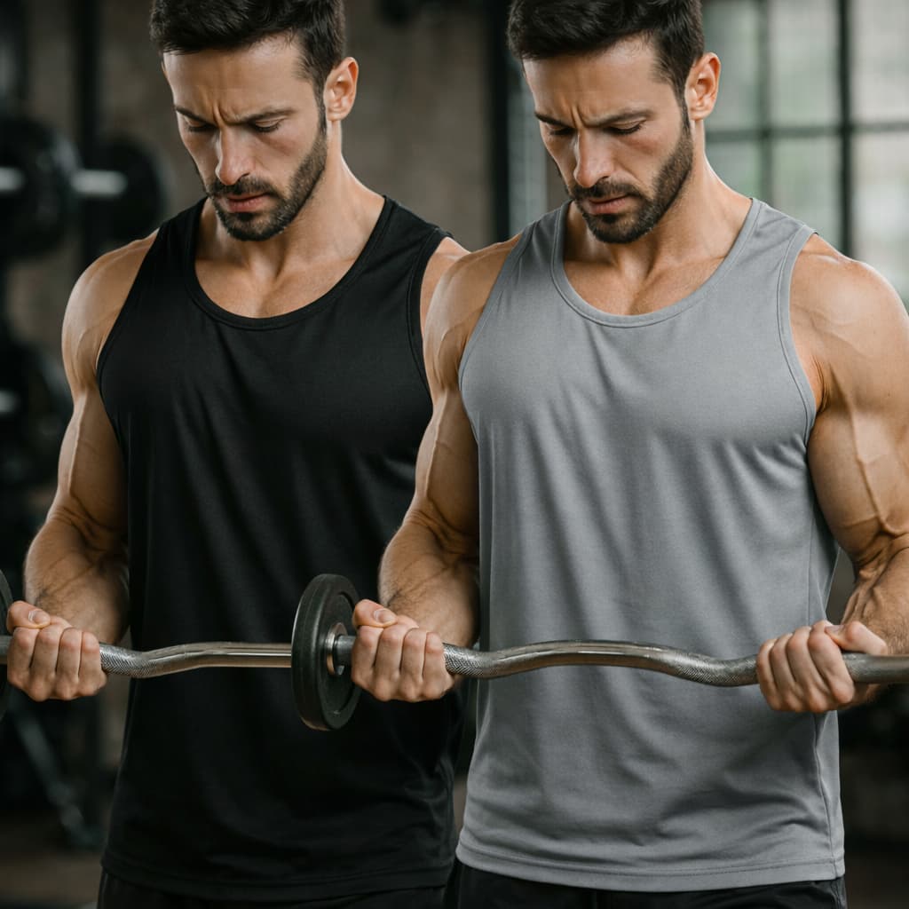 KIT 2 Camiseta Regata - Treino Academia Esportes Fitness Corrida Casual Crossfit Poliester Premium