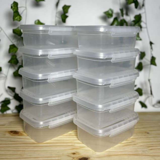 Kit 10 Marmita Potes 800ml com Travas Laterais BPA FREE - Alimentos organizadores de congelador