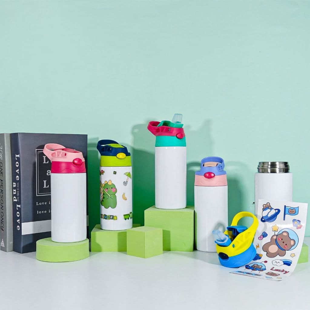 Garrafa infantil sublimação 350ml personalizada com  o nome do seu filho ou desenho gravação a laser