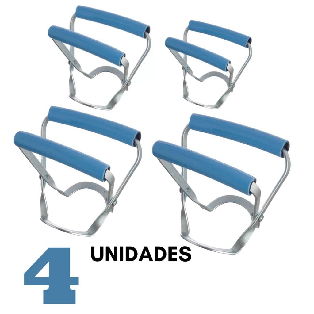 Kit 4 Alças Pegador Galão Garrafão De Água Mineral 10 Ou 20 Litros
