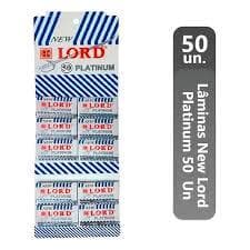 Lâminas Lord Platinum Class Barbear 50 Unidades Aço Premium