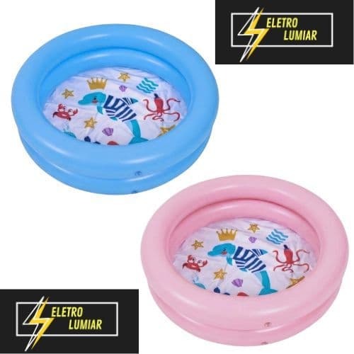 PISCINA INFANTIL INFLAVÉL 61 LITROS / 88 LITROS INFLAVÉL AGUA E BOLINHAS REDONDA FUNDO DO MAR / SORVETE MAXSOL