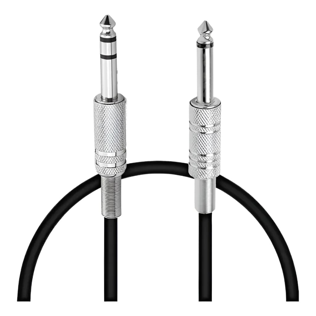 Cabo P10 Stereo para P10 Mono Áudio Profissional Instrumentos e Som