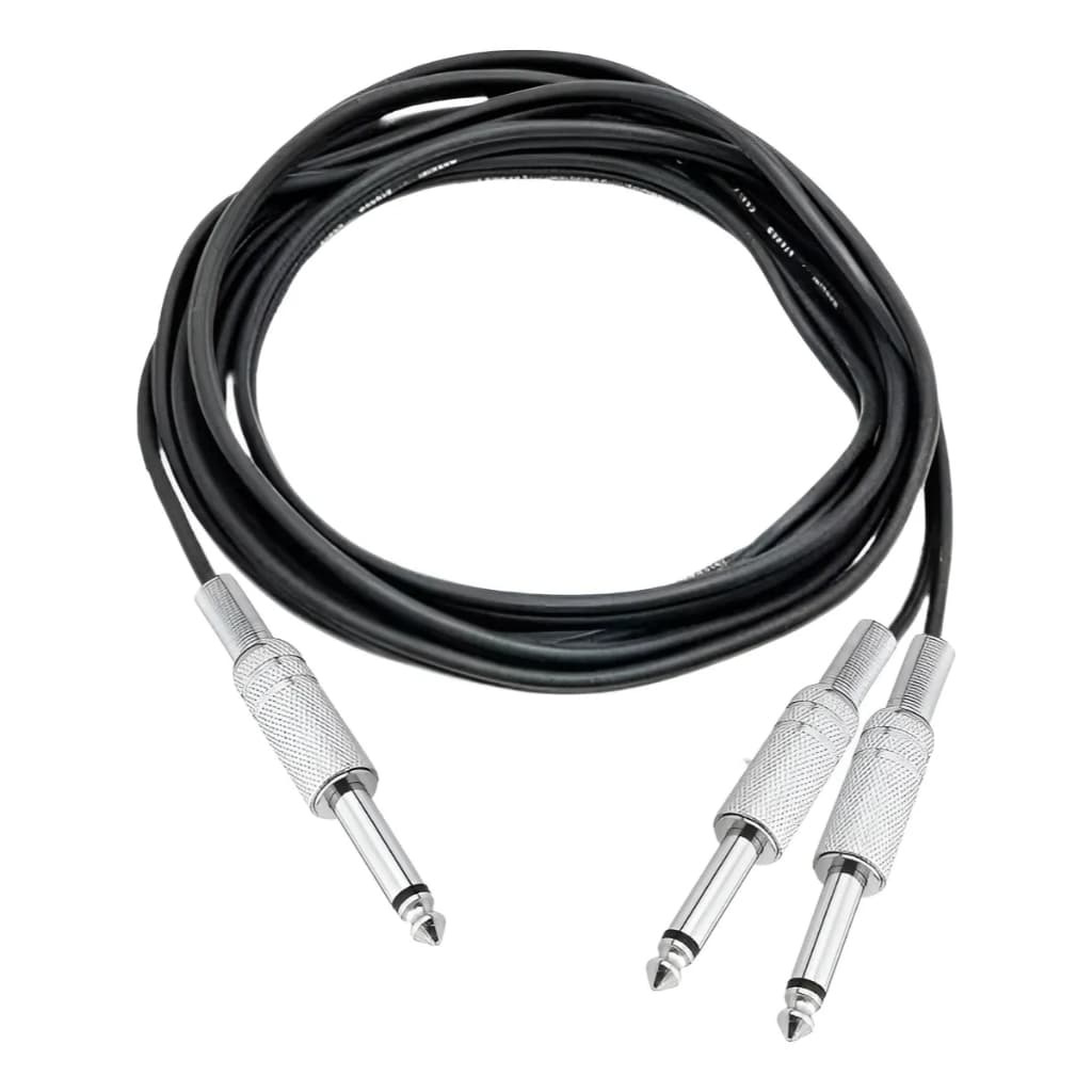 Cabo P10 Splitter Y 1p10 Mono P/ 2 P10 Mono Blindado